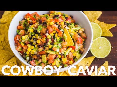 Homemade Cowboy Caviar Salsa Recipe | Texas Caviar Party Dip