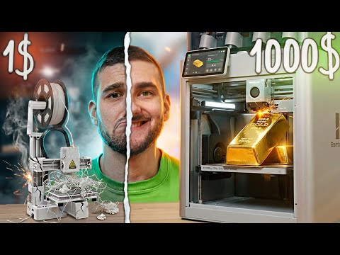$1 VS $1000 3D PRINTER !