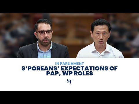 [FULL] S'poreans have clear expectations of roles they want PAP and WP to play: Ong Ye Kung