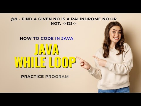 Java While Loop Program #9 find a given no is a palindrome no or not. 121 #whileloop #loop #java