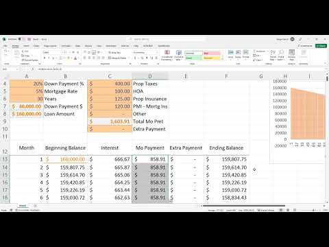 Building a Mortgage Calculator in Excel with Amortization Table