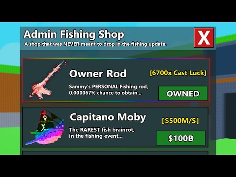 Steal a Brainrot, But There's an ADMIN Fishing Shop