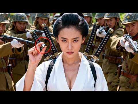 特工小隊包圍日本女軍官，誰料女軍官扔出毒氣彈，下一秒意外發生！#抗日