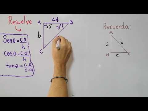 Resolución de triángulos rectángulos cuando se conoce un lado y un angulo
