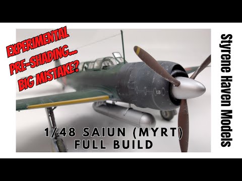 FULL BUILD! | 1/48 Hasegawa Saiun MYRT WWII Japanese Recon | Experimental Pre-Shading Technique!