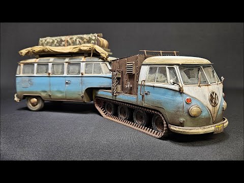 MEGA VW T1 Bus Umbau scale 1:24 / VW T1 Bus Conversion to tracked vehicle