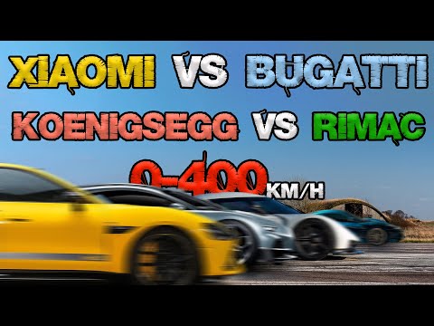 Su7 Ultra VS Koenigsegg VS Bugatti VS Rimac: 0-400 KM/H: Who Will Be King?