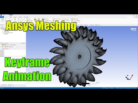 ✅ Ansys Meshing Tutorial 08 - Keyframe Animation - How to create an animation - Ansys 2020 R1