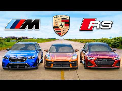BMW M5 Touring v Panamera Turbo v RS6 Perf: DRAG RACE