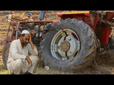 “Tractor Fell with Loaded Trolley | Rim & Tyre Damaged | Complete Repair and Recovery!”