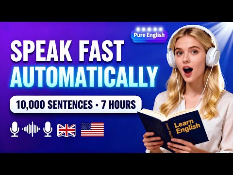 Speak English FAST & Automatically: 10,000 Sentences in 7 Hours (Full Fluency System)