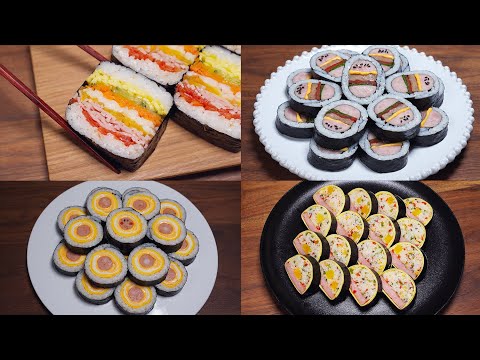 4 Unusual Gimbap(Kimbap) Recipes | Easy and Beautiful!