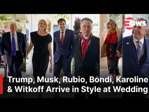 FULL GRAND ARRIVALS: Trump, Musk, Rubio, Bondi,Karoline & Witkoff Arrive at Mar-a-Lago Wedding |AC1E