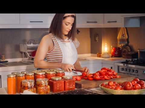 Long-Lasting Tomato Preservation Without a Fridge 🍅🥫 Peeled, Confit & Pizza Sauce