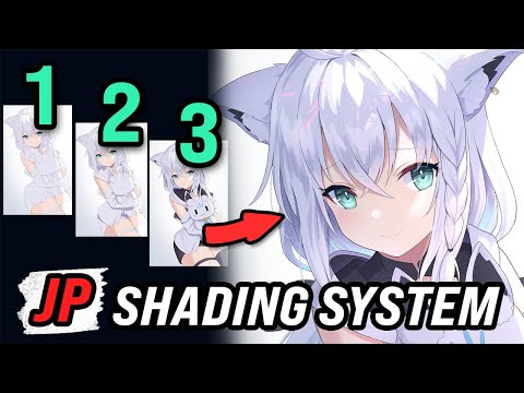 How to Shade Like Japanese Artists - The 1/2/3 Shadow system【TUTORIAL】