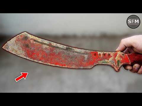 Restoration GIANT Chopper Knife to Its Former Glory!