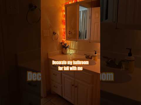 Decorate my bathroom for fall with me! #cozycreator #comfortcreator #decoratewithme #spookyseason