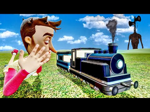 Siren Head Tried To Ruin My New Lego Train in Gmod?! (Garry's Mod Gameplay)