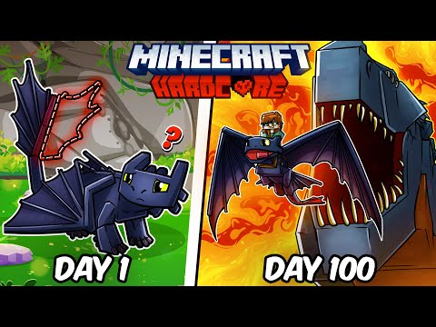 I Survived 100 Days as a NIGHT FURY in Hardcore Minecraft!