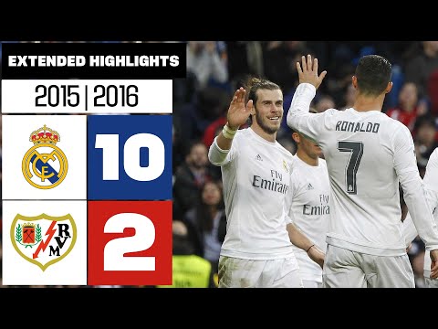 Real Madrid vs Rayo Vallacano (10-2) | 2015/16 Season - Extended Highlights