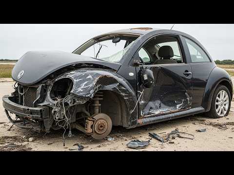 Restoring a 2007 Volkswagen New Beetle | Full Rebuild Transformation From Wreck to Classic Beauty