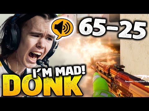 65 KILLS DONK IS MAD in this NA FACEIT match CS2