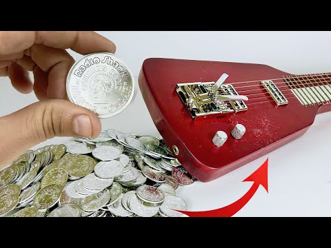 Turning 1600 RadioShack Dollar Coins Into a Lapsteel Guitar