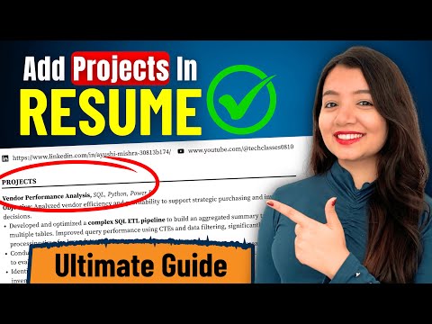 Add Your Projects Like This in Resume | The RIGHT Way to Add Projects & Get Shortlisted