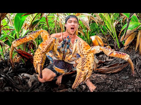 Surviving On Giant Crab Island Using A Hand Spear