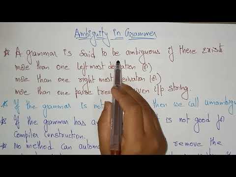 Ambiguity in grammar | Introduction | TOC | Lec-59 | Bhanu Priya