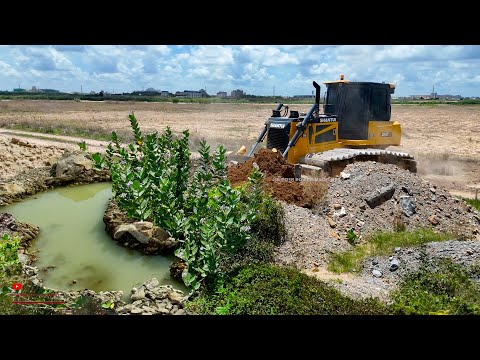 Exquisite Starting Project! Courtyard Huge Land Has Deleting With Dumper Trucks & Dozer Erase Land!