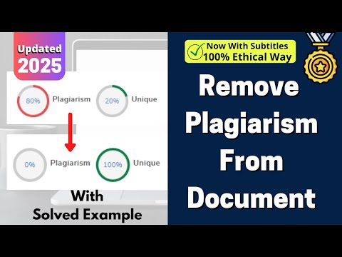 How to remove Plagiarism from Article