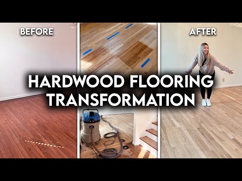 REFINISHING DATED HARDWOOD FLOORS | Transformation From Start To Finish