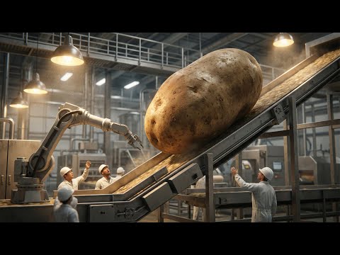 Inside a Modern Pringles-Style Potato Factory 🥔 How Stackable Chips Are Made