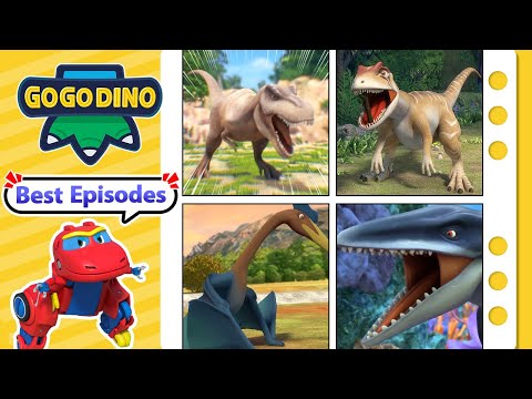 【GOGODINO】Careful! Best Huge & Dangerous Dinos - T Rex, Allosaurus, Quetzalcoatlus | Kids Cartoon