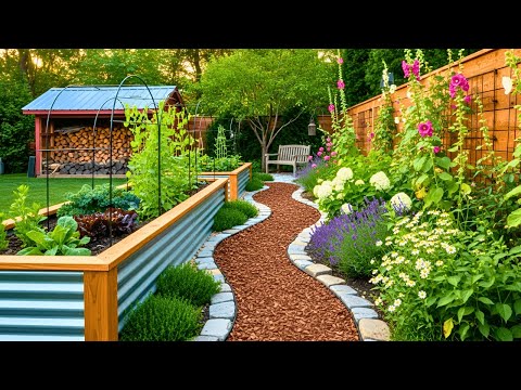 Rustic Farmhouse Backyard Garden Ideas: Easy DIY Raised Beds, Pathways & Vintage Decor on a Budget