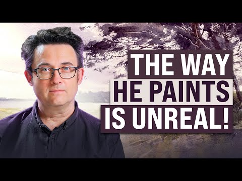 Legendary Watercolorist Creates Breathtaking Watercolor Landscape | Konstantin Sterkhov