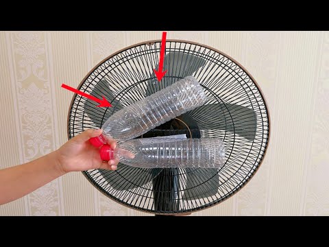 在電風扇上掛個塑料瓶,作用太厲害了,立馬秒變空調,鄰居見了紛紛學