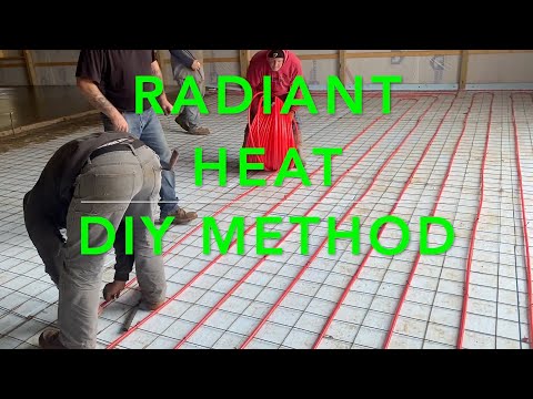Radiant heat tubing layout in concrete slab