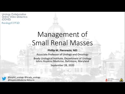 9.28.2020 Urology COViD Didactics - Management of Small Renal Masses​