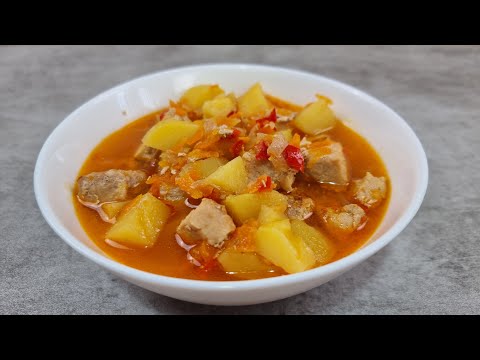 Geschmorte Kartoffeln mit Fleisch und Gemüse! Immer schnell und lecker!