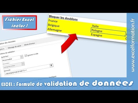 Comment utiliser une formule pour valider les données dans Excel
