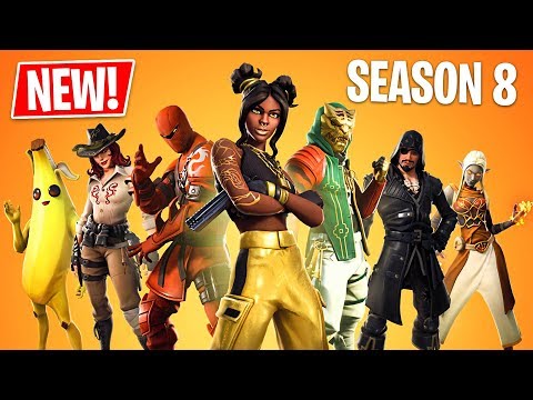 Fortnite Season 8 Gameplay! New Season 8 Battle Pass, New Map & New Skins! (Fortnite Battle Royale)