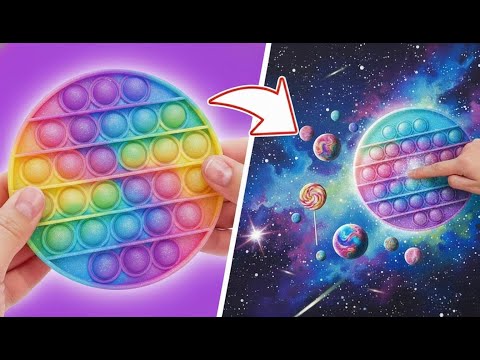 🌍🐋 Pianeta & Balena Magici | Pop-It Art Coloratissima 🎨✨