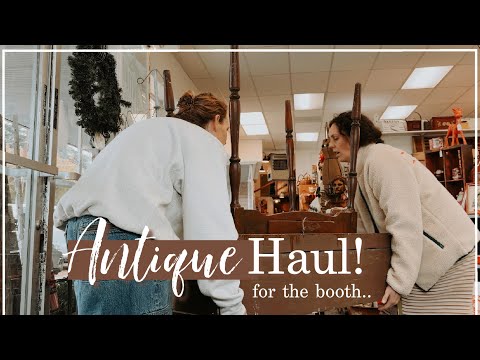 Selling our FIRST Antique Haul in our Booth!