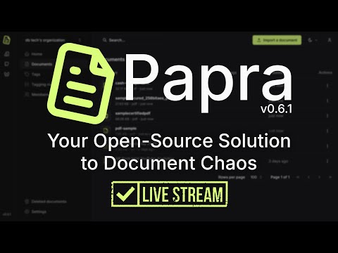 Papra Livestream: The Minimalist Approach to Document Storage!