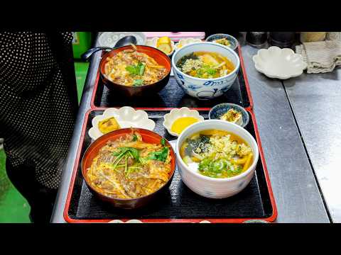 Katsudon rush! A long-established udon and soba restaurant run by a mother who preserves tradition.