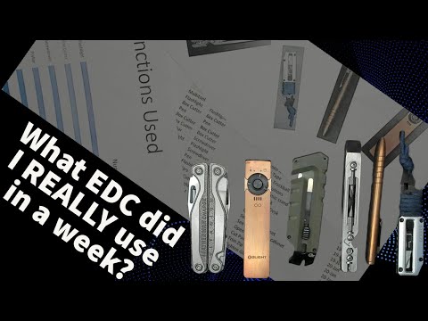 What EDC did I REALLY use over an entire week?