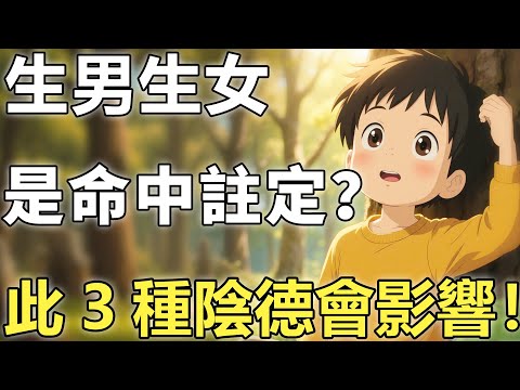 為何有人一胎就生男孩，而有人卻連生女孩？地藏菩薩開示：此3種陰德影響生兒生女！【輪回|因果|佛學】
