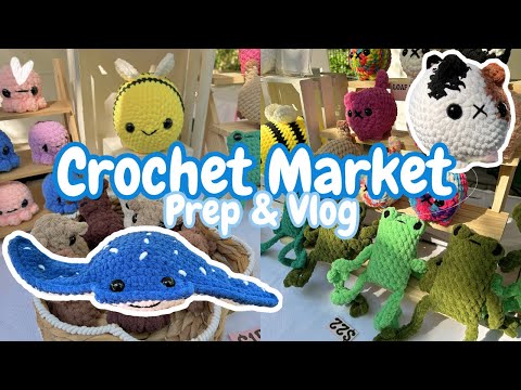Crochet Market Vlog - Market Prep + Results, How much $$$ did I make??! 🐟